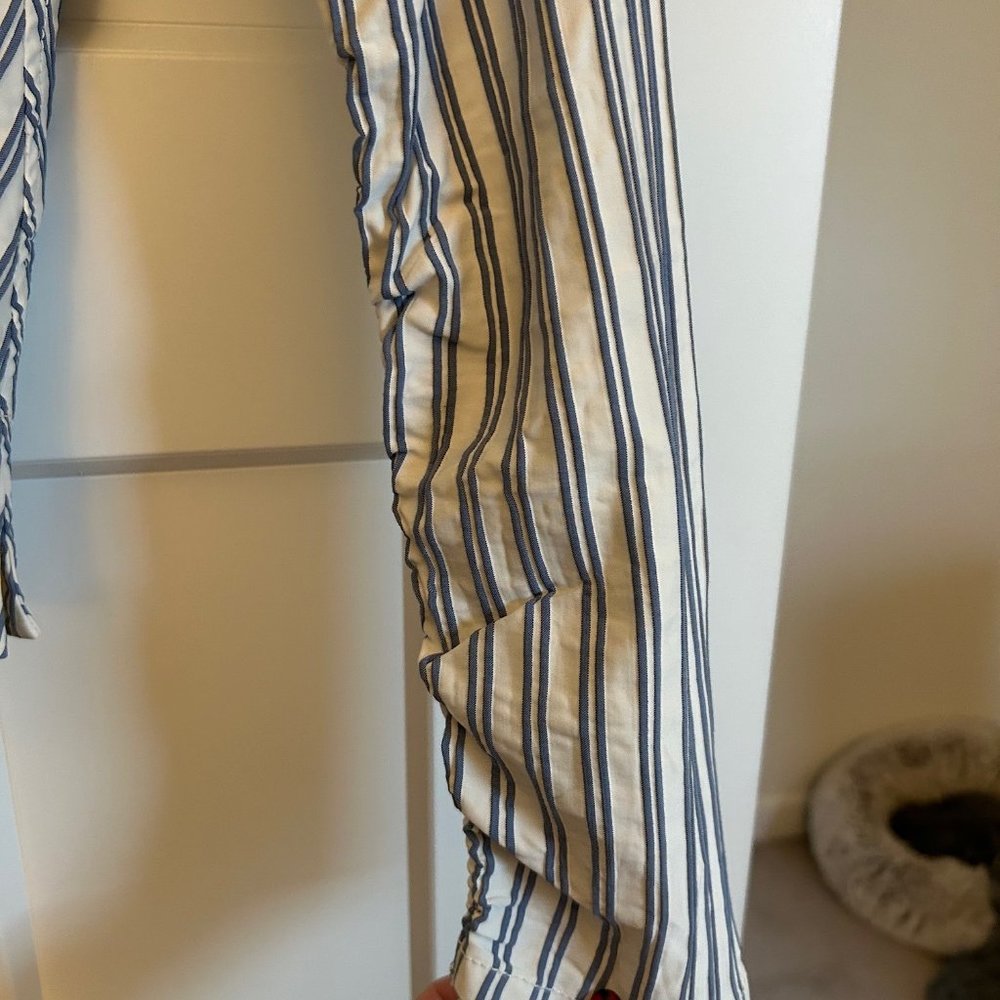 Jason Wu Striped Button Up Blouse With Tie Back - image 2